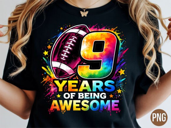 9 Years of Being Awesome Football PNG