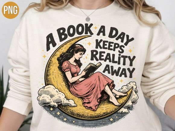 Book a Day Keeps Reality Away Shirt PNG