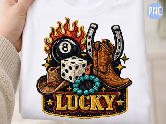 Elevating Brand Identity with the Lucky Cowboy Boot Eight Ball Graphic PNG