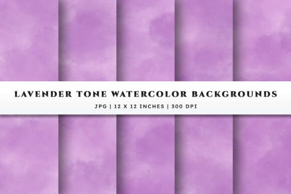 Lavender Tone Watercolor Backgrounds for Design