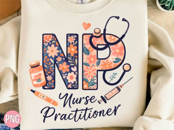 NP Nurse Practitioner Floral Design PNG Guide