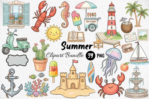 Unlock Your Creative Potential with the Summer Clipart Bundle