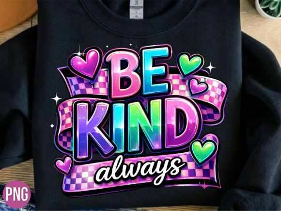 Unlocking Creative Potential with the Be Kind Always Retro Heart Ribbon PNG
