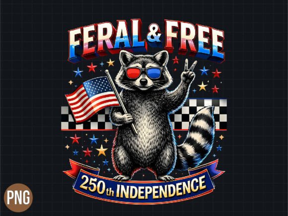 Unlocking the Potential of the Feral and Free Raccoon 250th USA PNG for Professional Designs